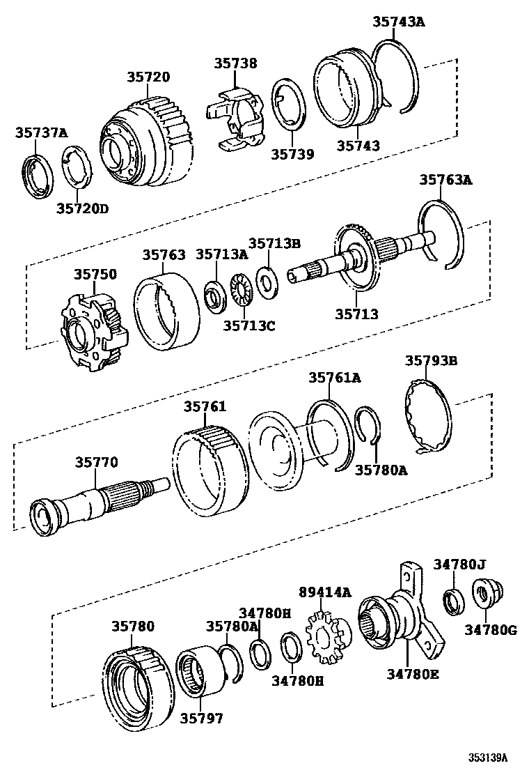 3510 — PLANETARY GEAR, REVERSE PISTON & COUNTER GEAR(ATM)