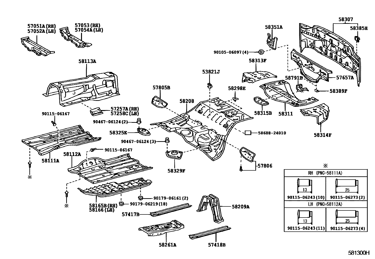 5801 — FLOOR PAN & LOWER BACK PANEL