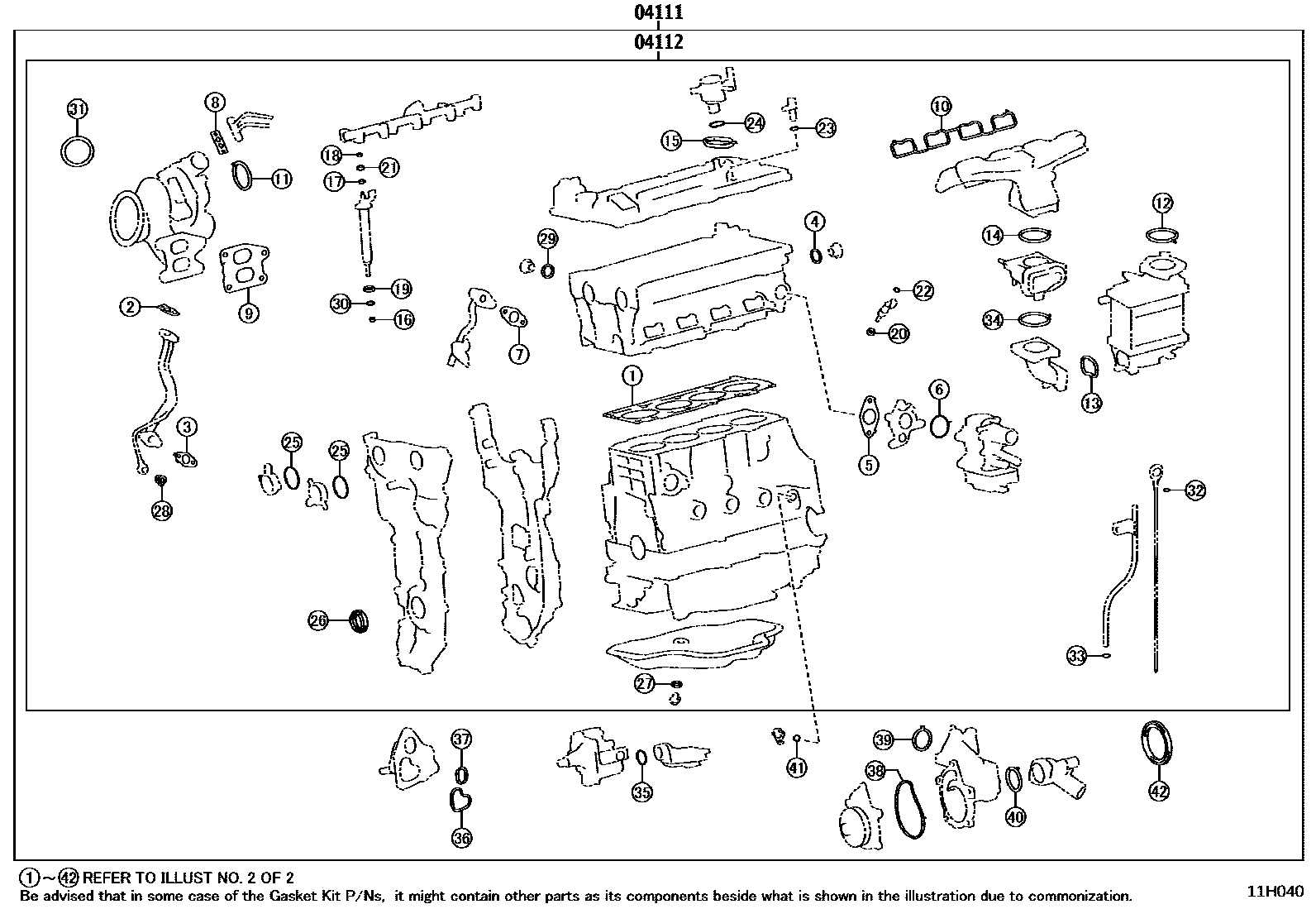 1103 — ENGINE OVERHAUL GASKET KIT