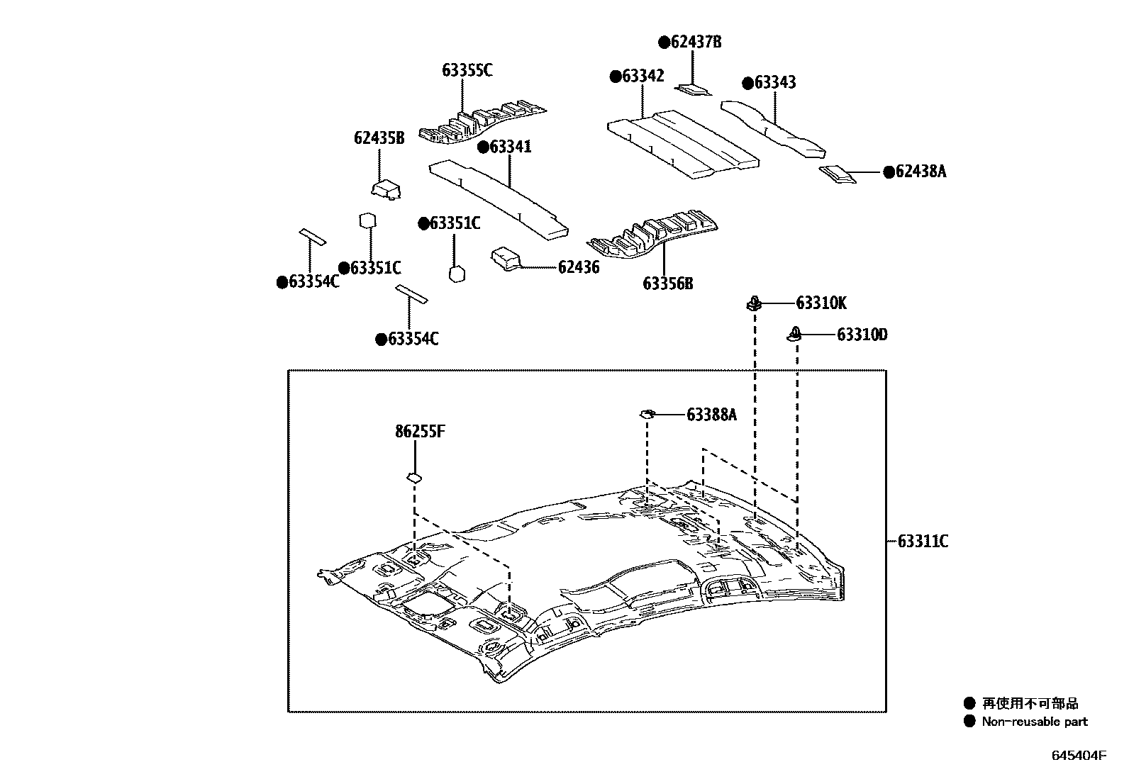6402 — ROOF HEADLINING & SILENCER PAD