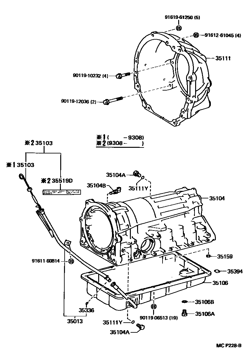 3503 — TRANSMISSION CASE & OIL PAN (ATM)