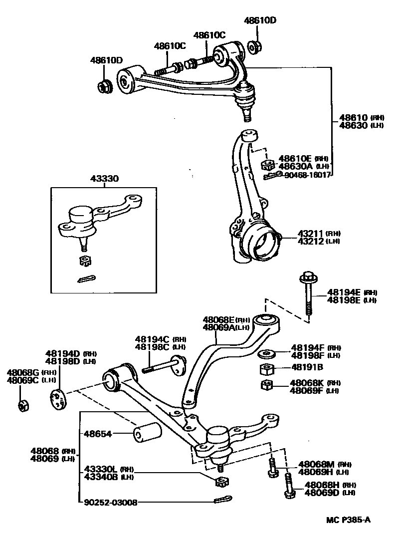 4802 — FRONT AXLE ARM & STEERING KNUCKLE