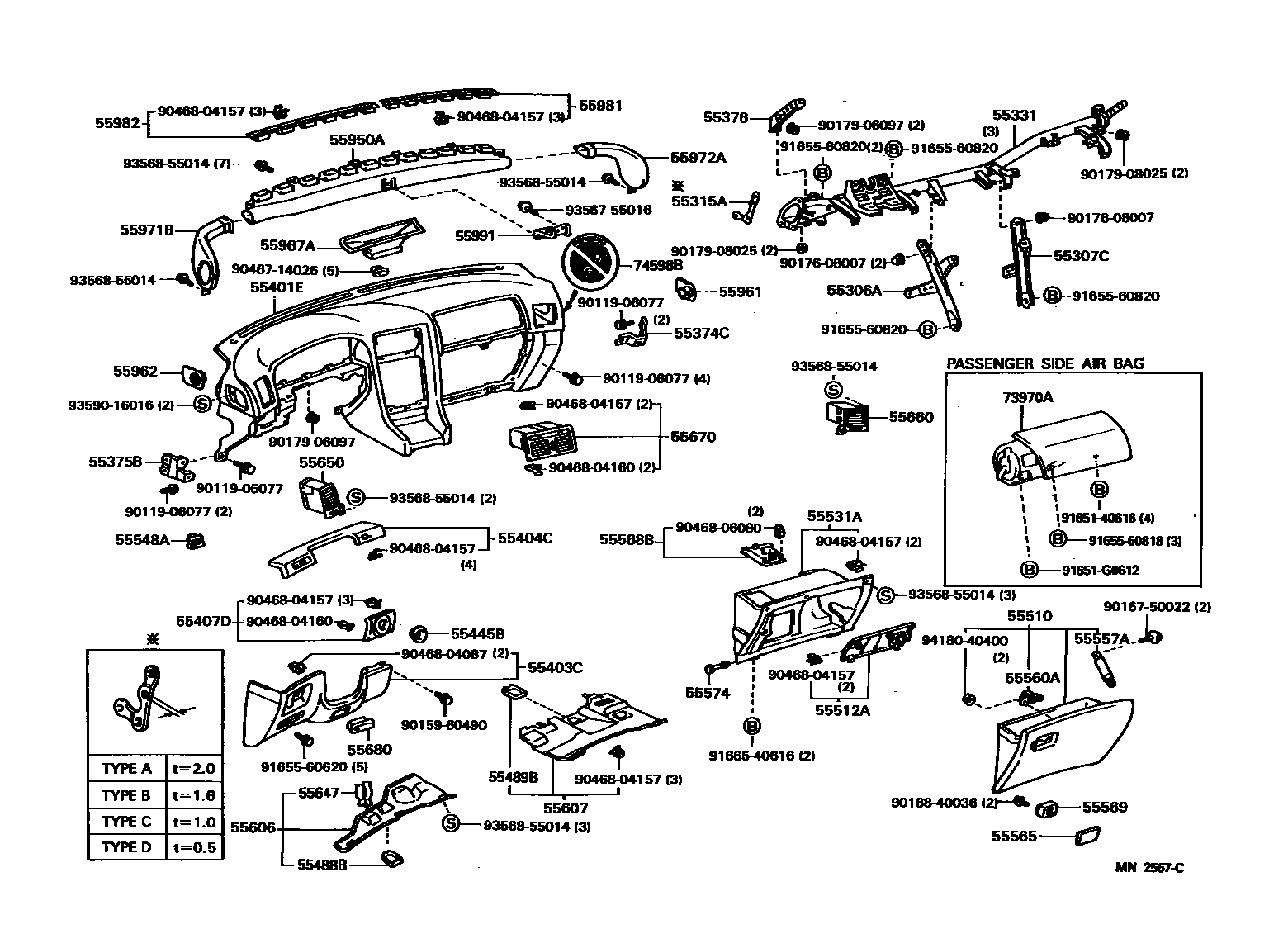5501 — INSTRUMENT PANEL & GLOVE COMPARTMENT