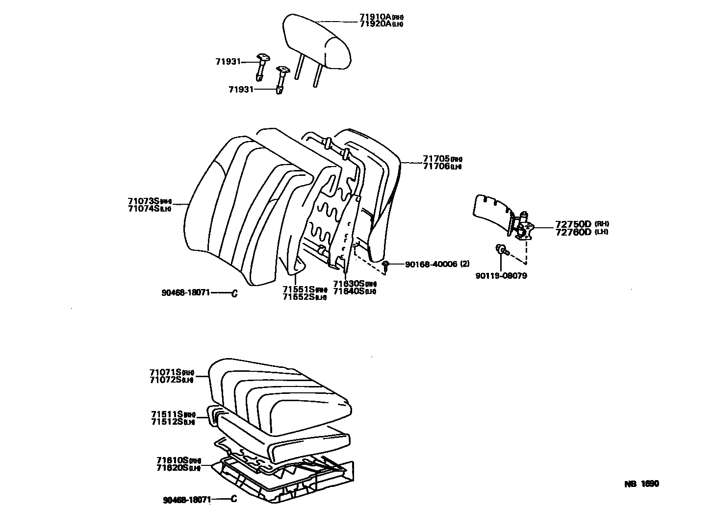 7101 — FRONT SEAT & SEAT TRACK
