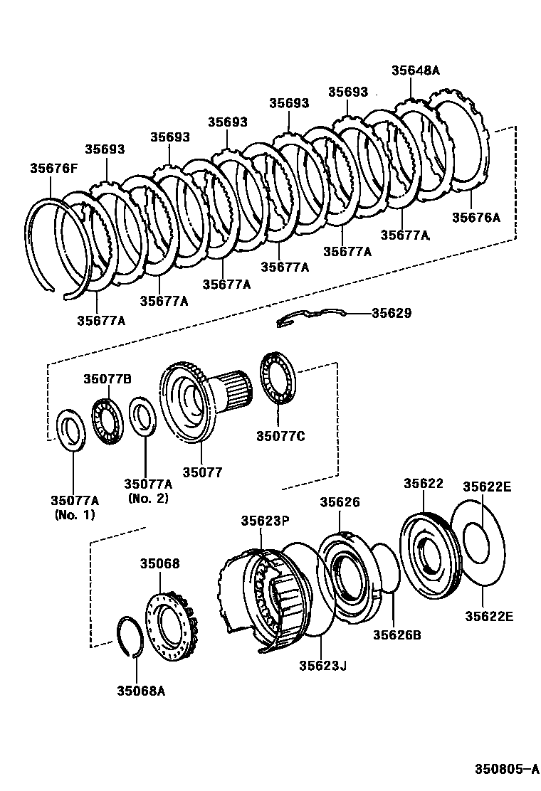 3509 — BRAKE NO.3, 1ST & REVERSE BRAKE (ATM)