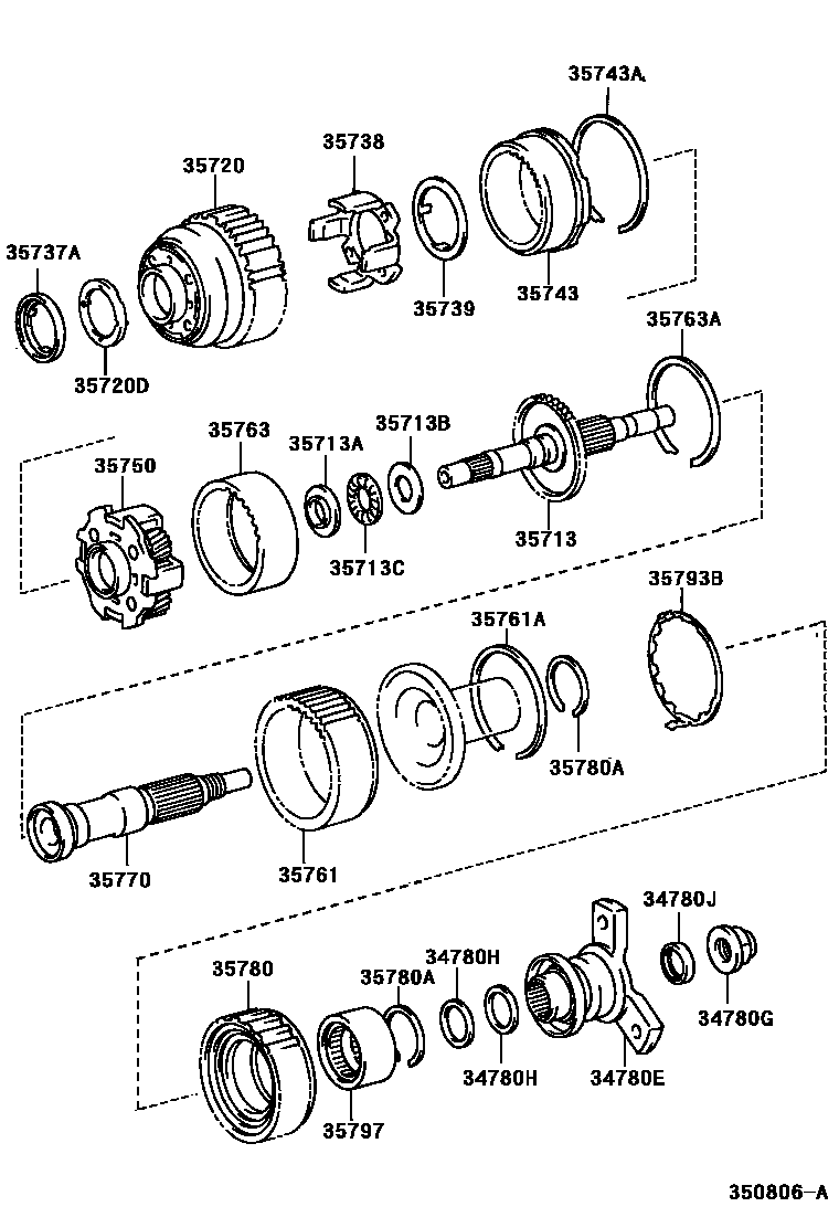 3510 — PLANETARY GEAR, REVERSE PISTON & COUNTER GEAR(ATM)
