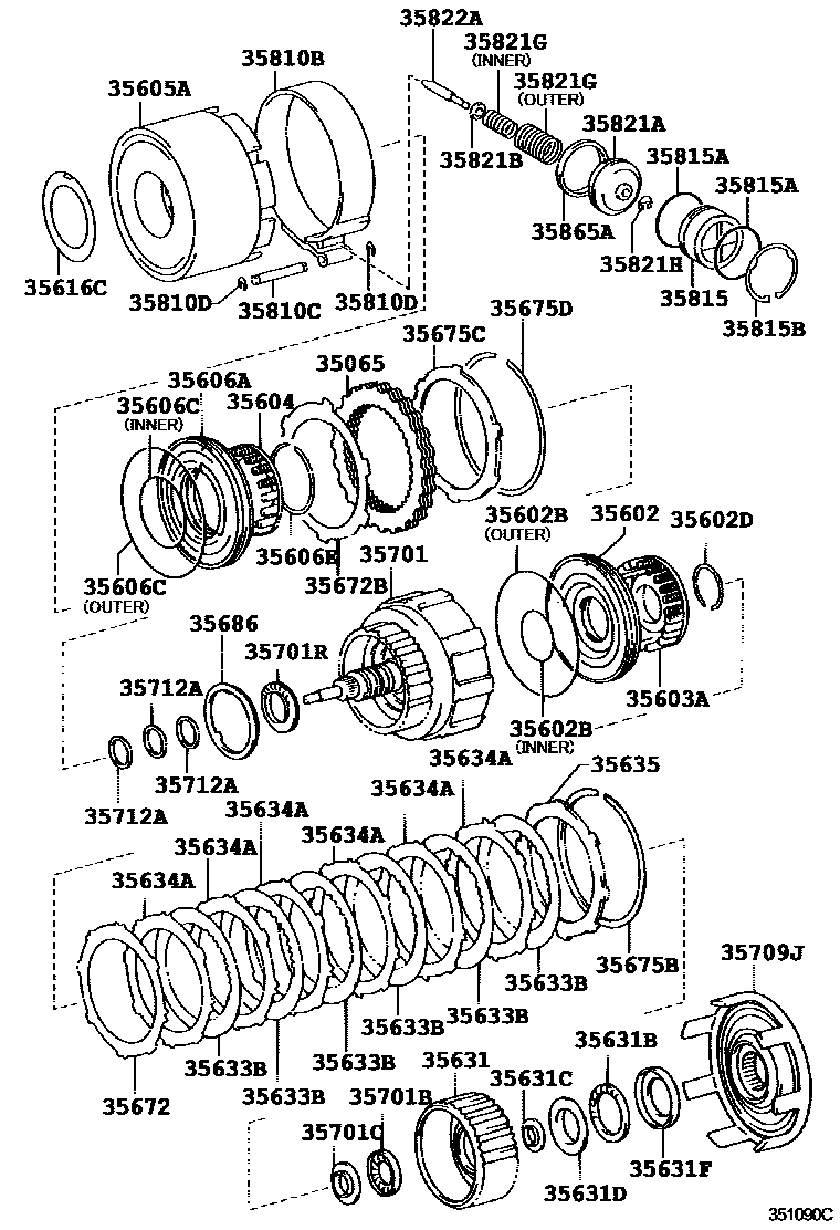 3507 — BRAKE BAND & MULTIPLE DISC CLUTCH (ATM)