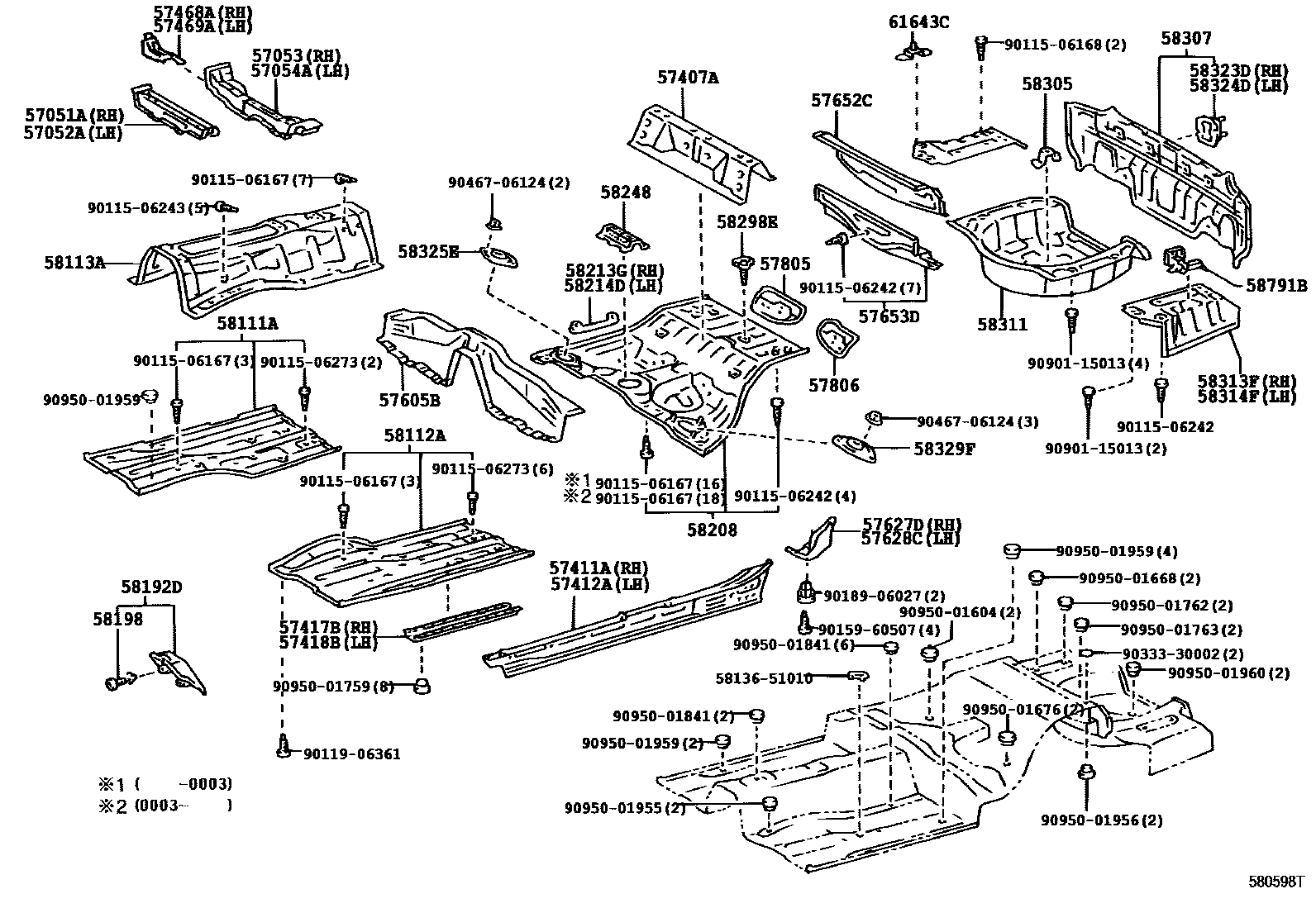 5801 — FLOOR PAN & LOWER BACK PANEL