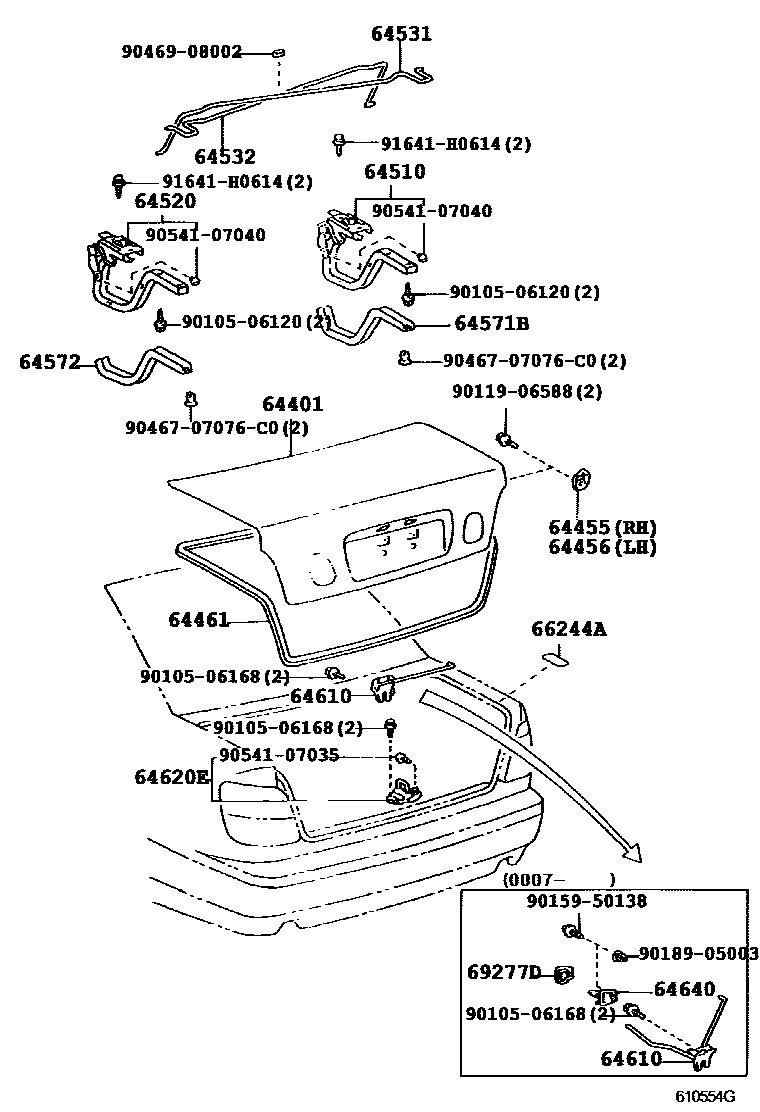 6105 — LUGGAGE COMPARTMENT DOOR & LOCK