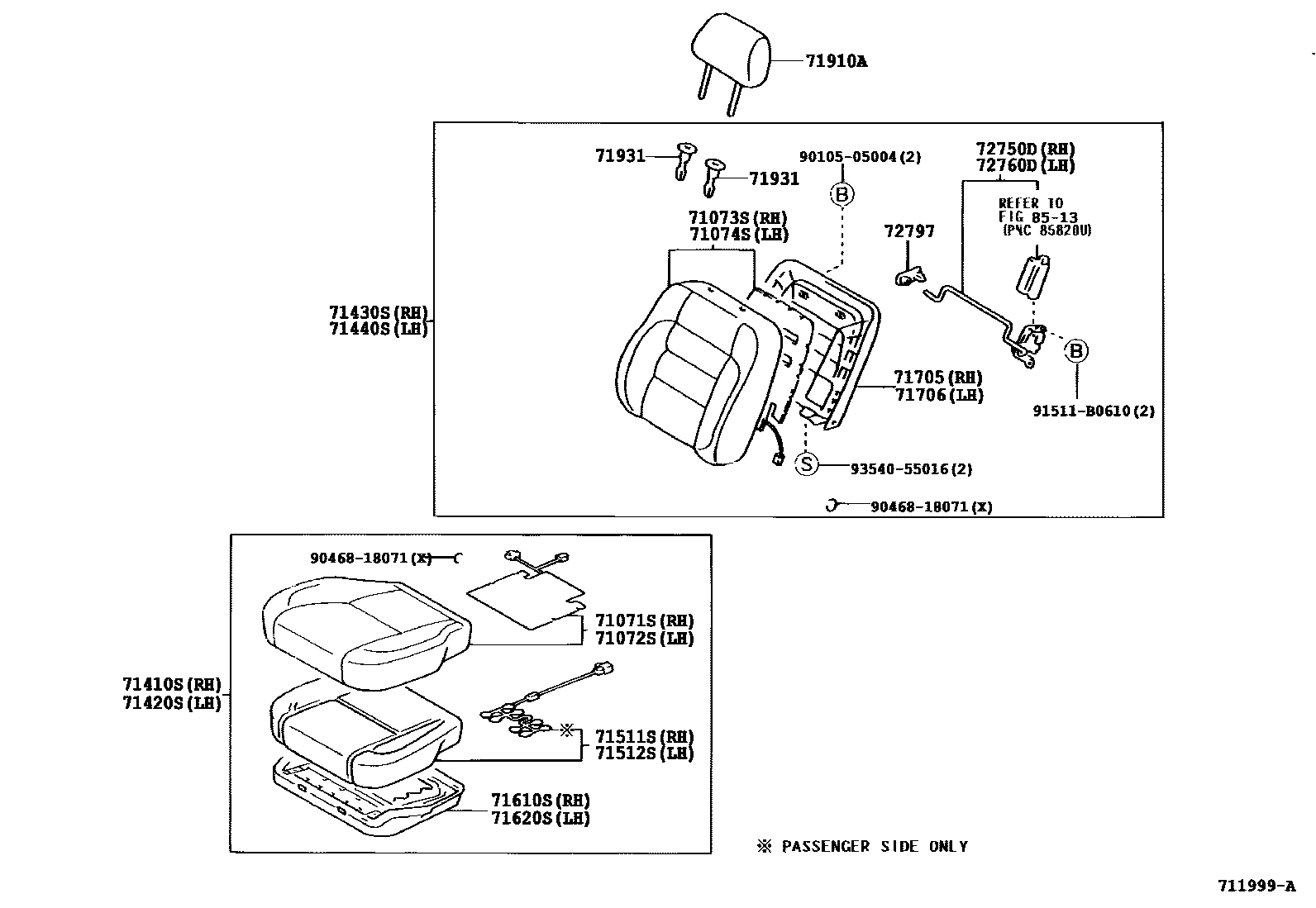 7101 — FRONT SEAT & SEAT TRACK