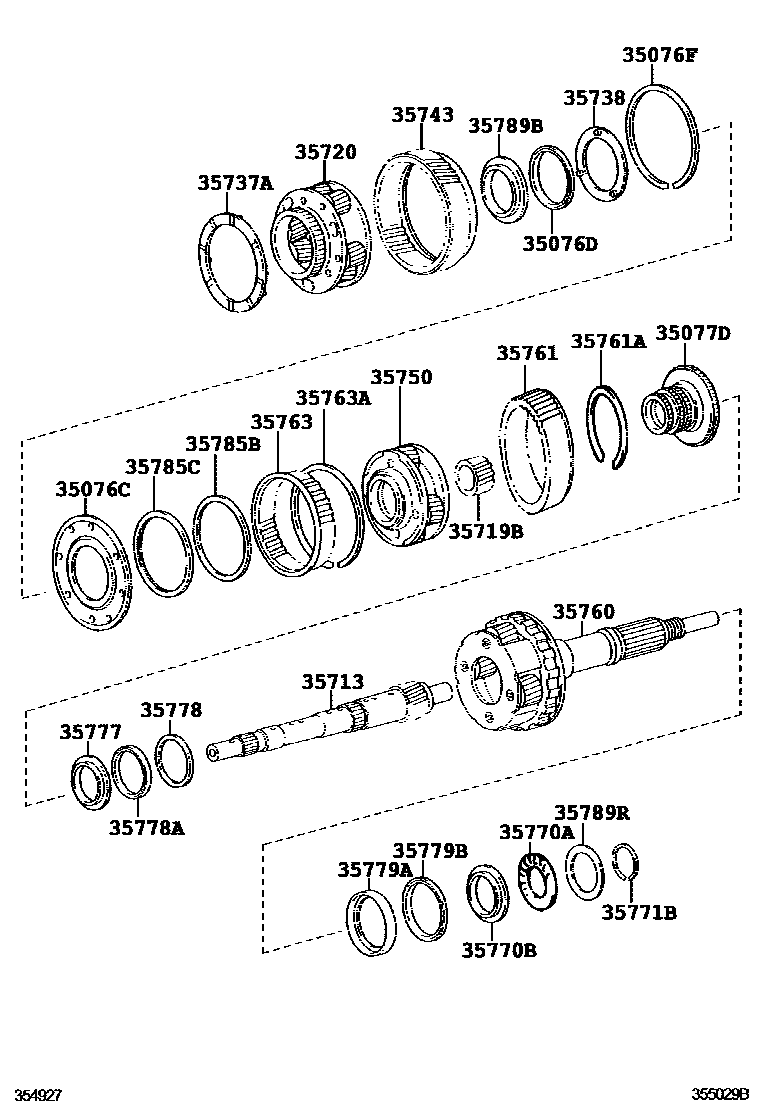 3510 — PLANETARY GEAR, REVERSE PISTON & COUNTER GEAR(ATM)