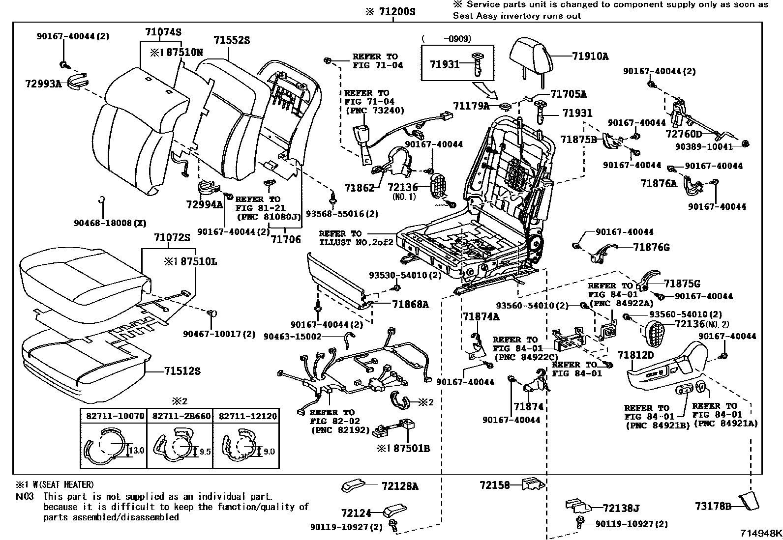 7101 — FRONT SEAT & SEAT TRACK