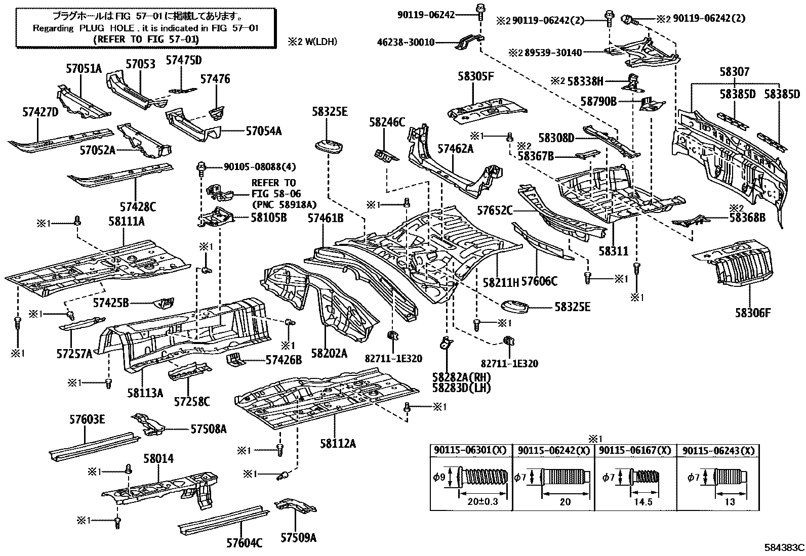 5801 — FLOOR PAN & LOWER BACK PANEL