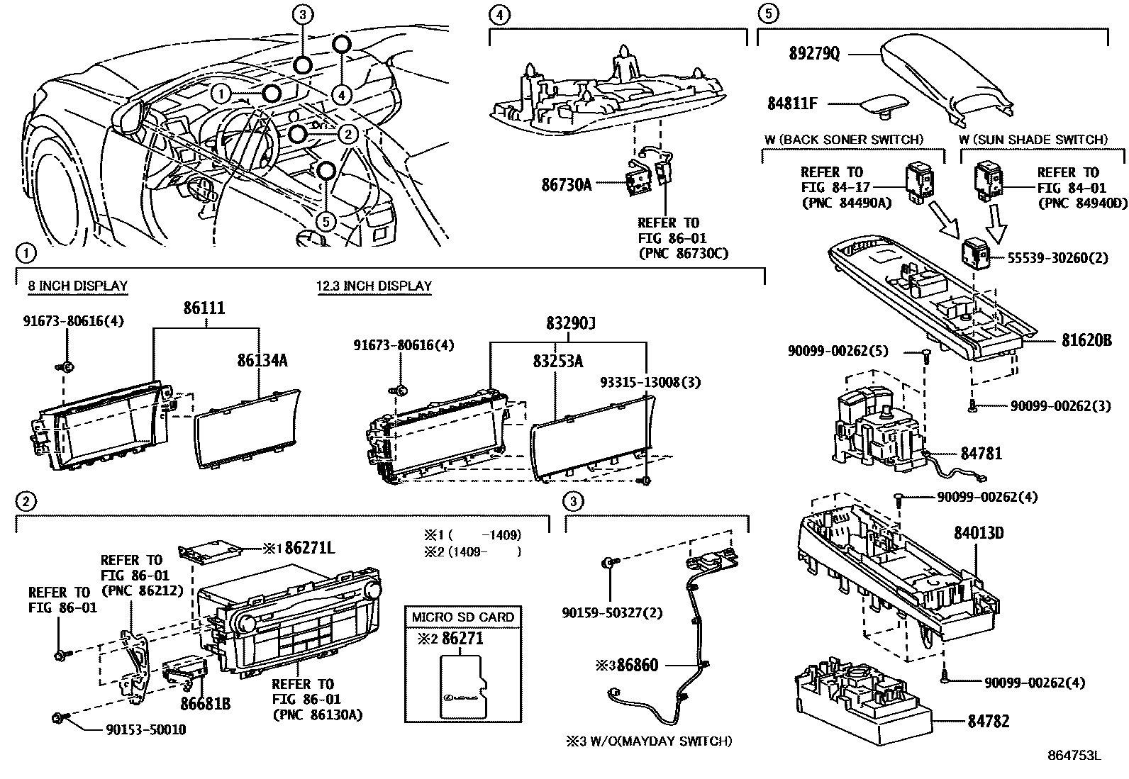 8603 — NAVIGATION & FRONT MONITOR DISPLAY