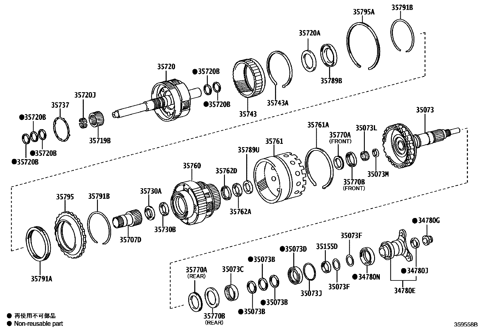 3510 — PLANETARY GEAR, REVERSE PISTON & COUNTER GEAR(ATM)