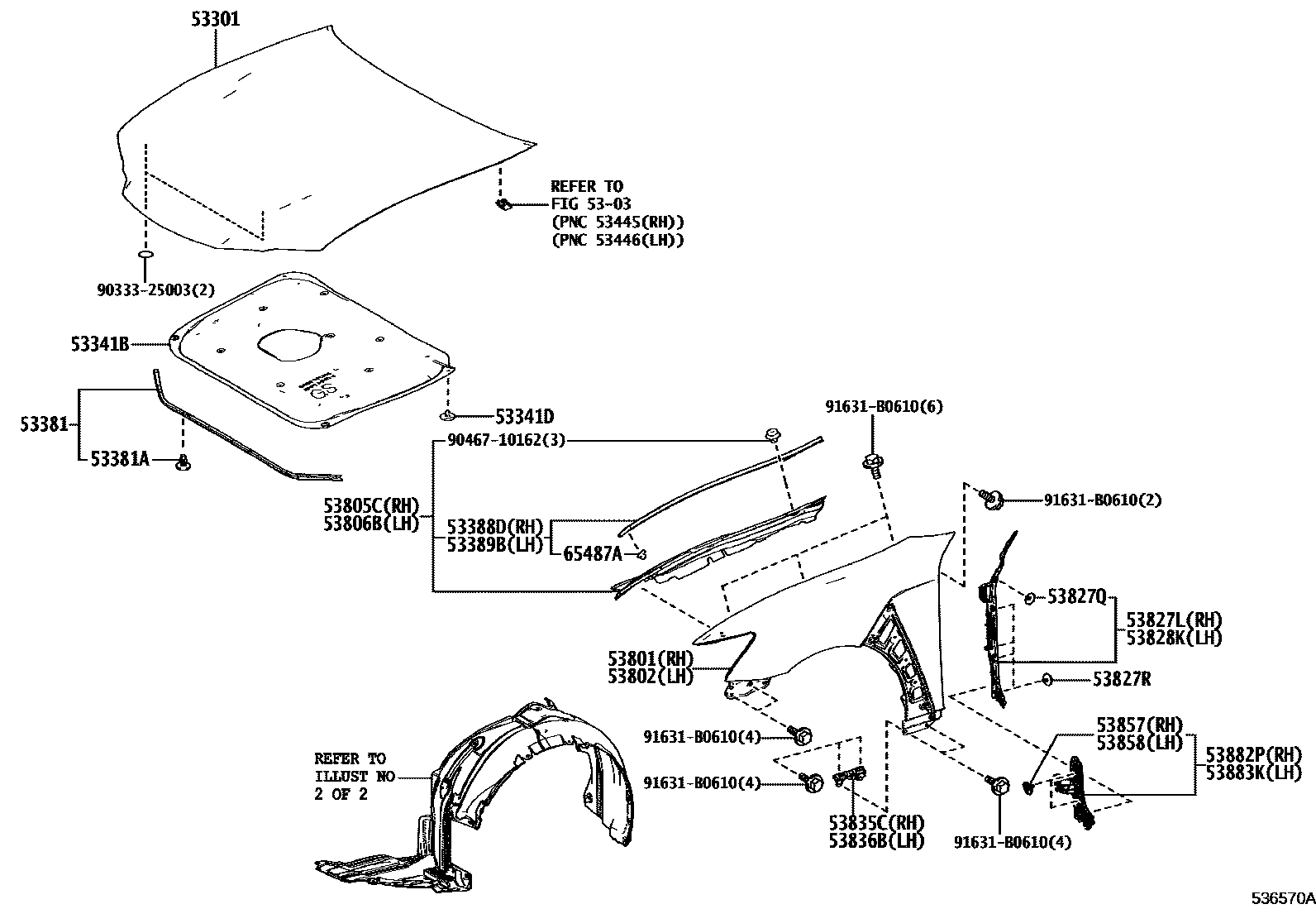 5302 — HOOD & FRONT FENDER