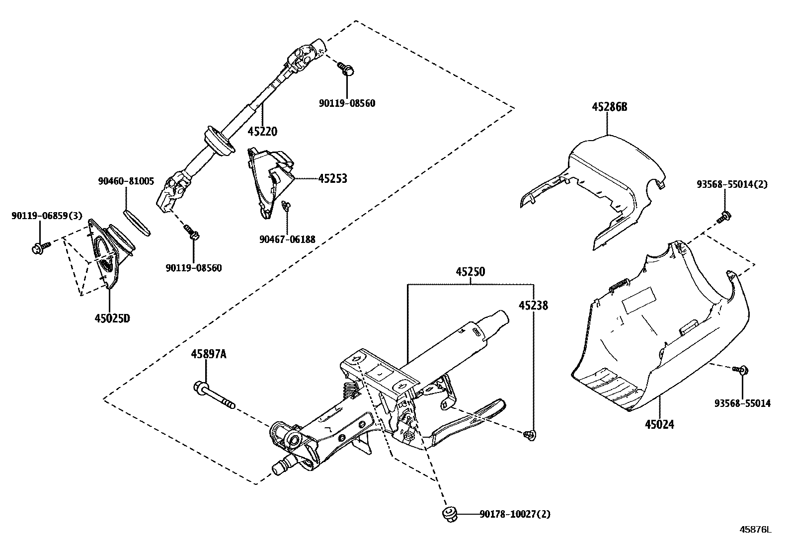4501 — STEERING COLUMN & SHAFT