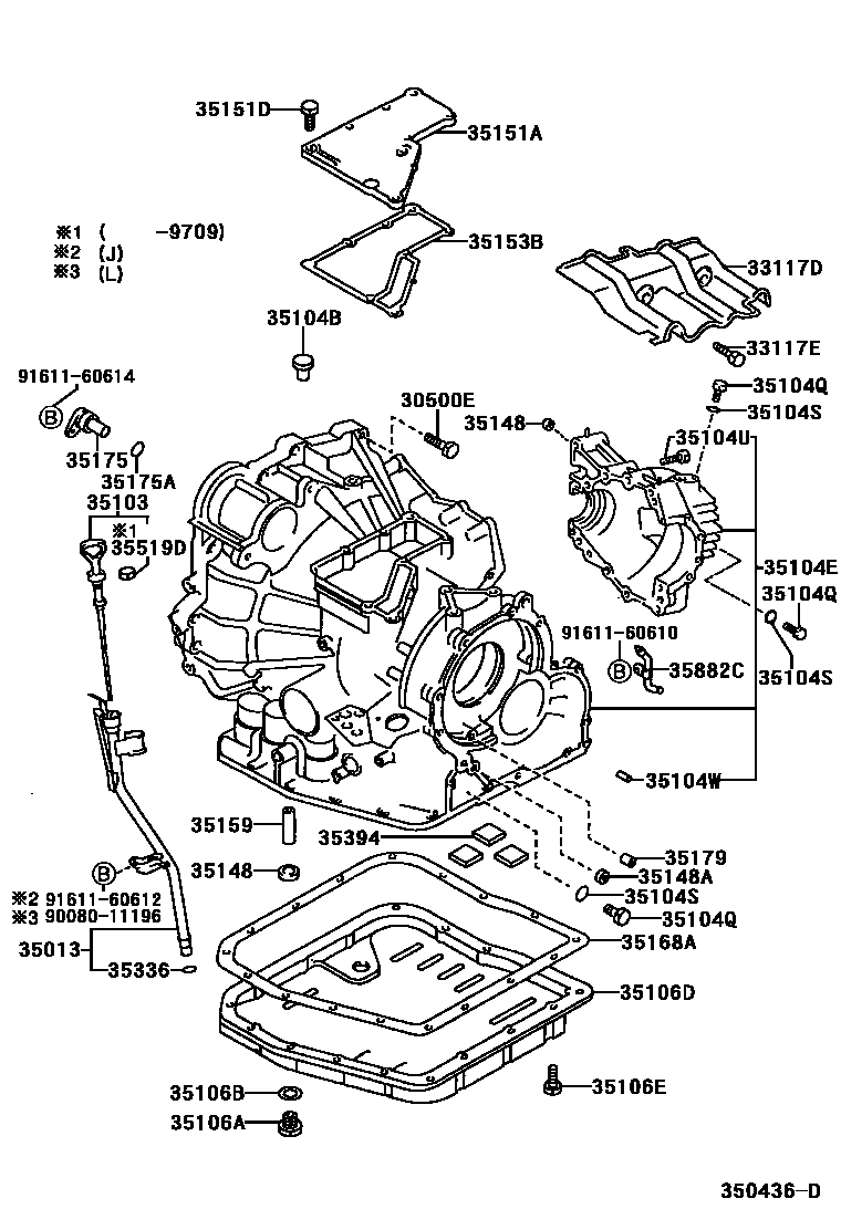 3503 — TRANSMISSION CASE & OIL PAN (ATM)