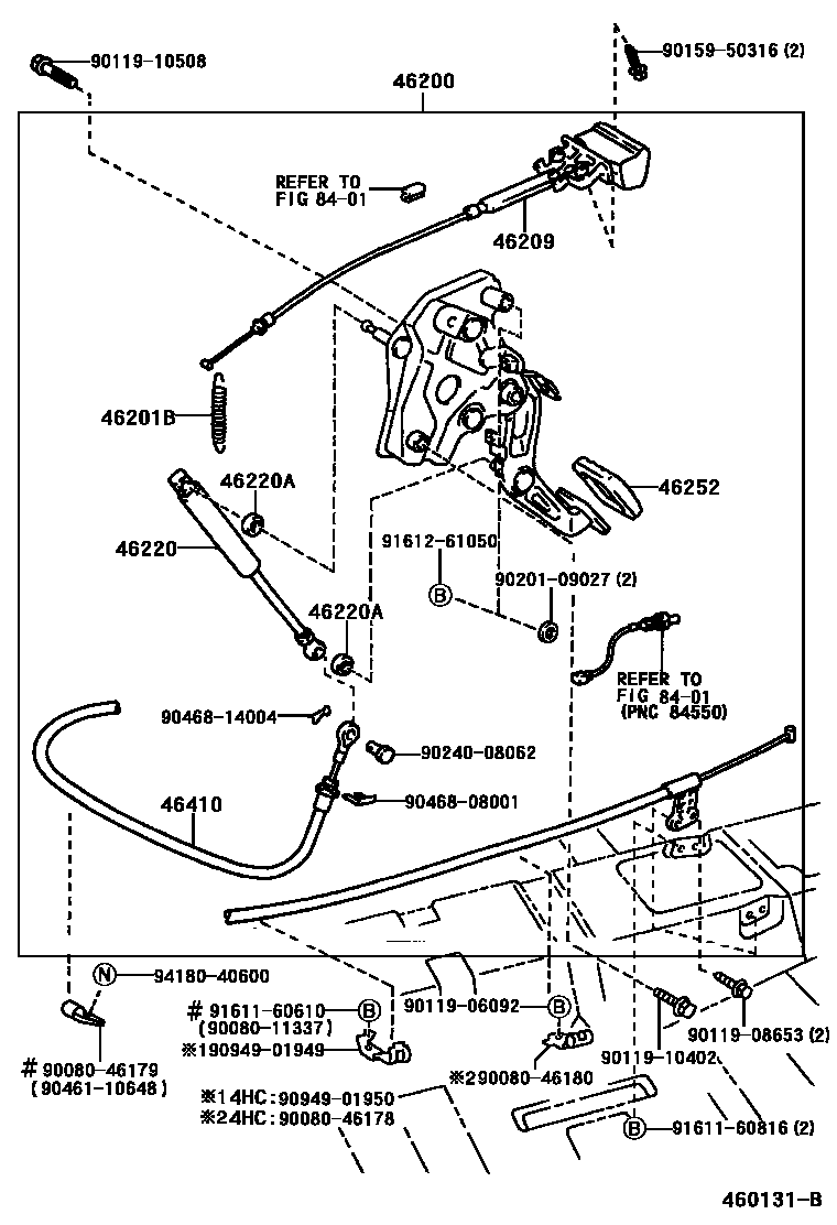 4601 — PARKING BRAKE & CABLE