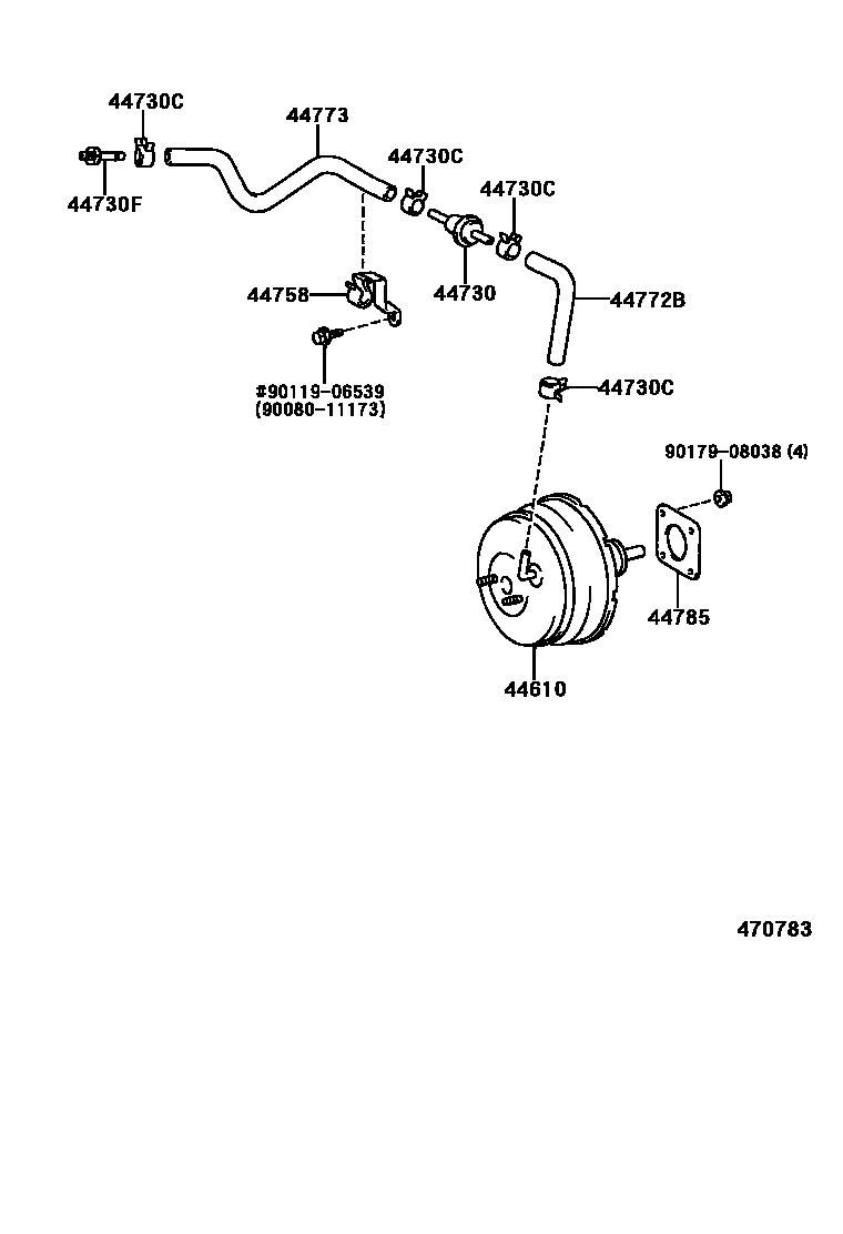 4703 — BRAKE BOOSTER & VACUUM TUBE