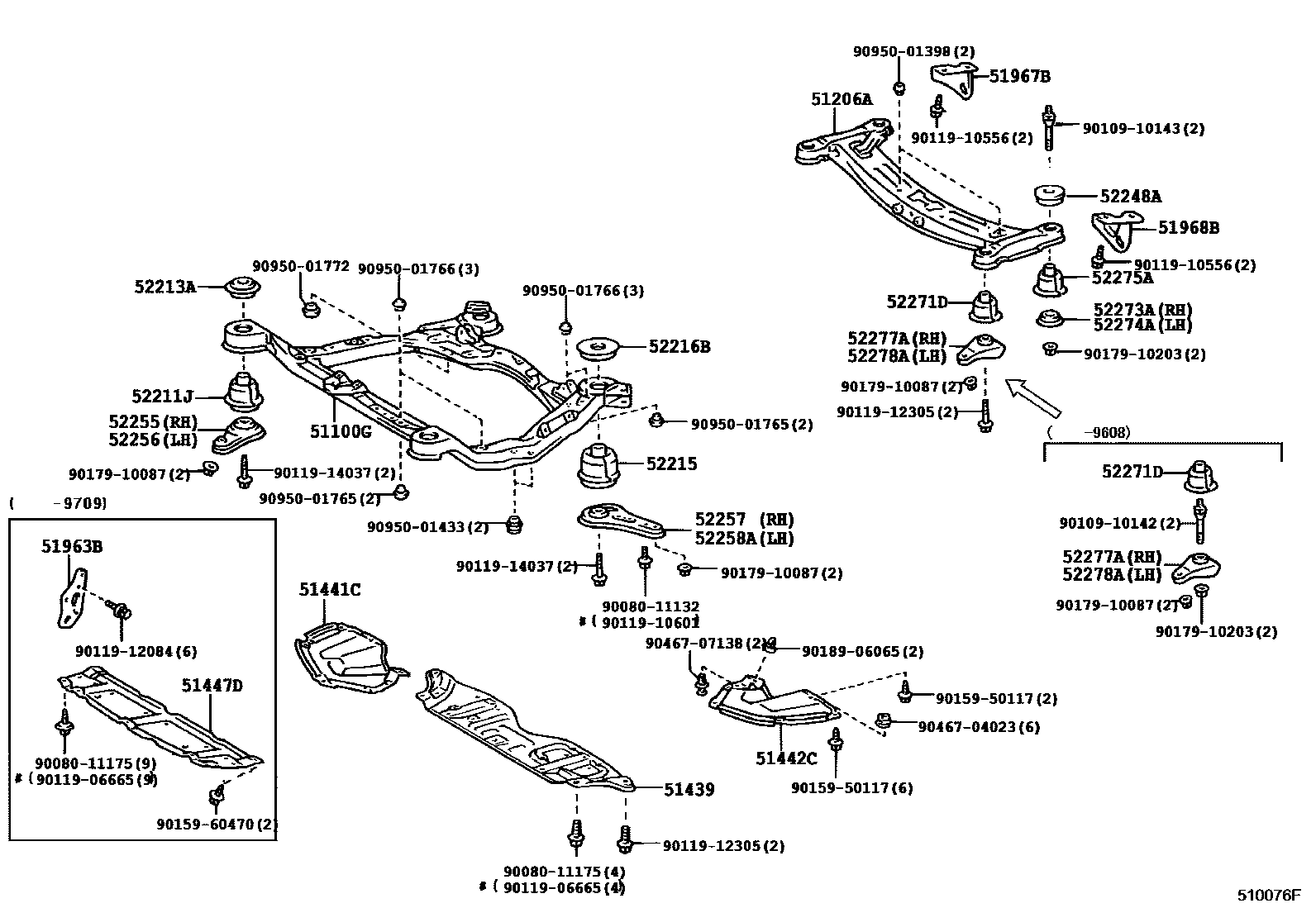 5102 — SUSPENSION CROSSMEMBER & UNDER COVER