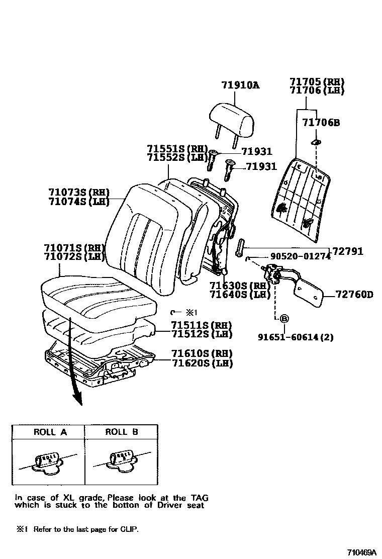 7101 — FRONT SEAT & SEAT TRACK