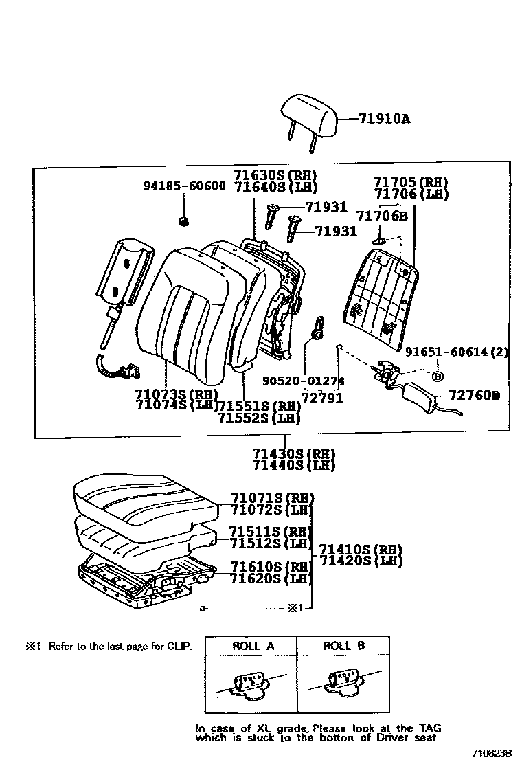 7101 — FRONT SEAT & SEAT TRACK