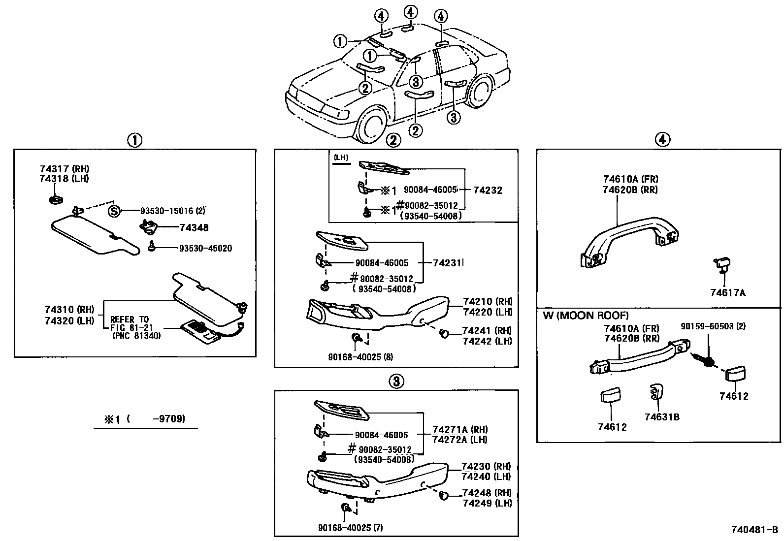 7401 — ARMREST & VISOR