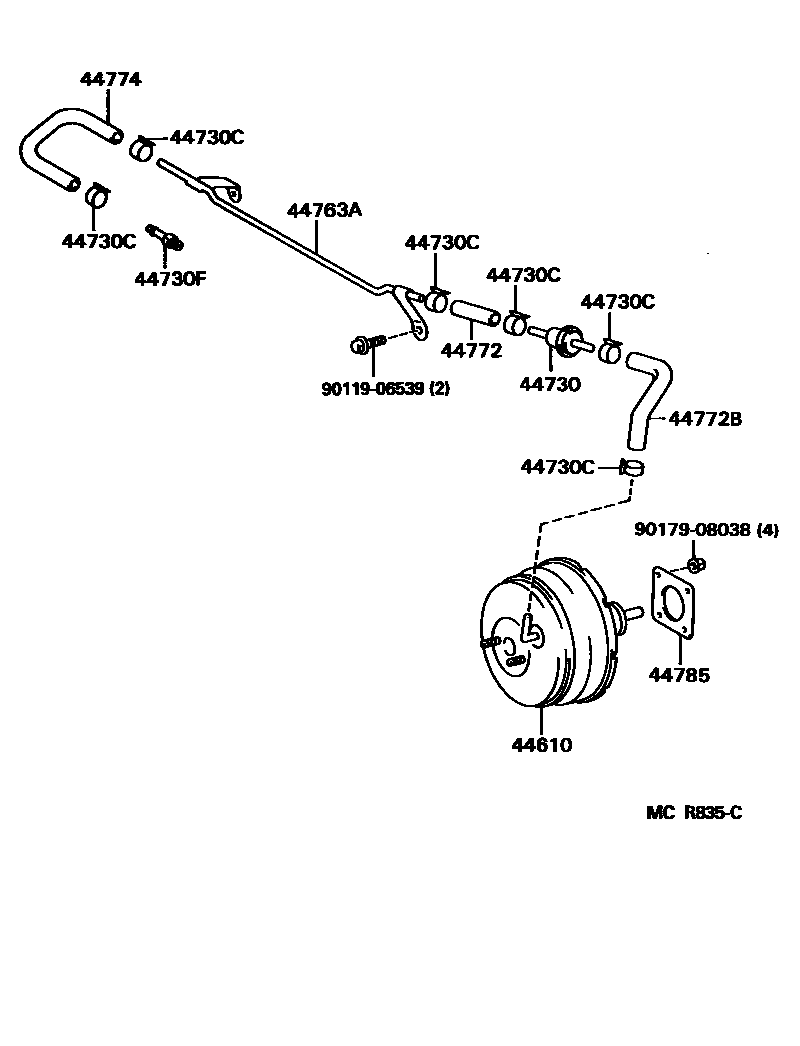 4703 — BRAKE BOOSTER & VACUUM TUBE
