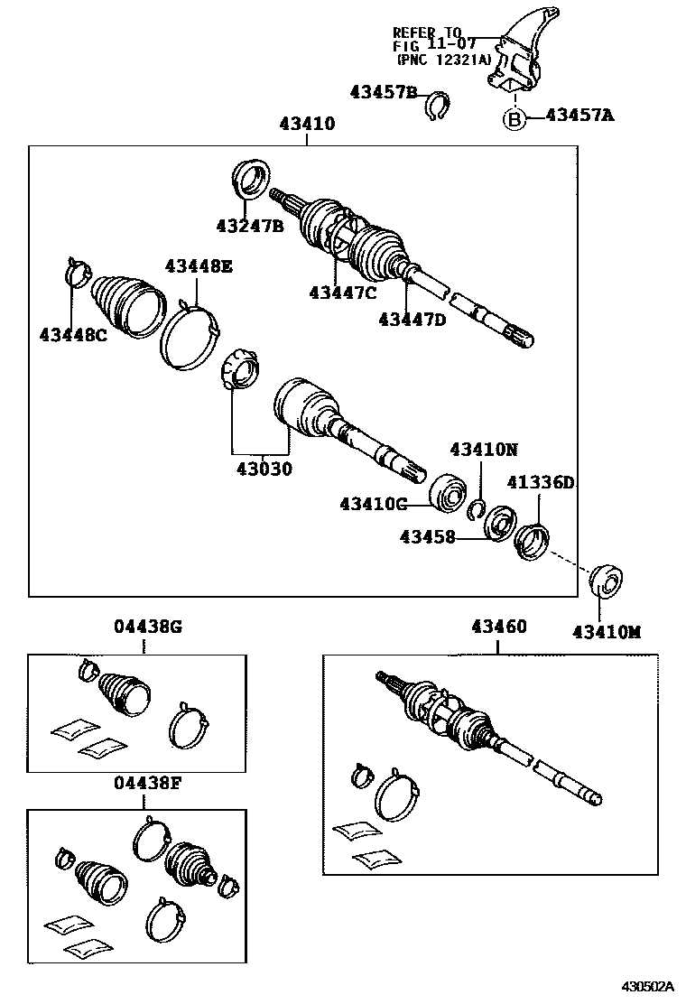 4302 — FRONT DRIVE SHAFT