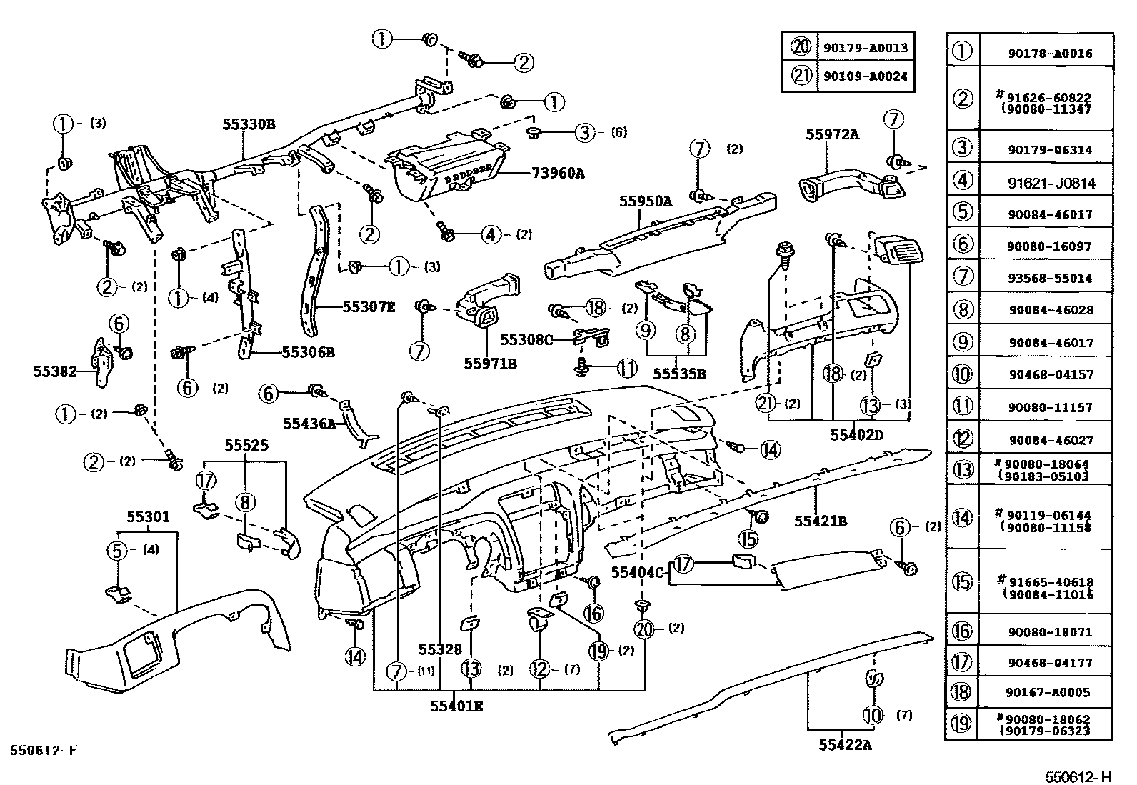 5501 — INSTRUMENT PANEL & GLOVE COMPARTMENT