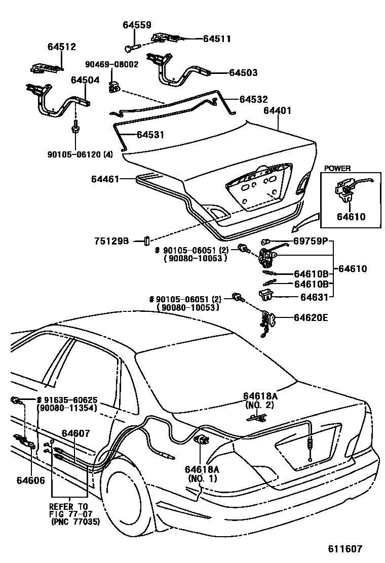 6105 — LUGGAGE COMPARTMENT DOOR & LOCK