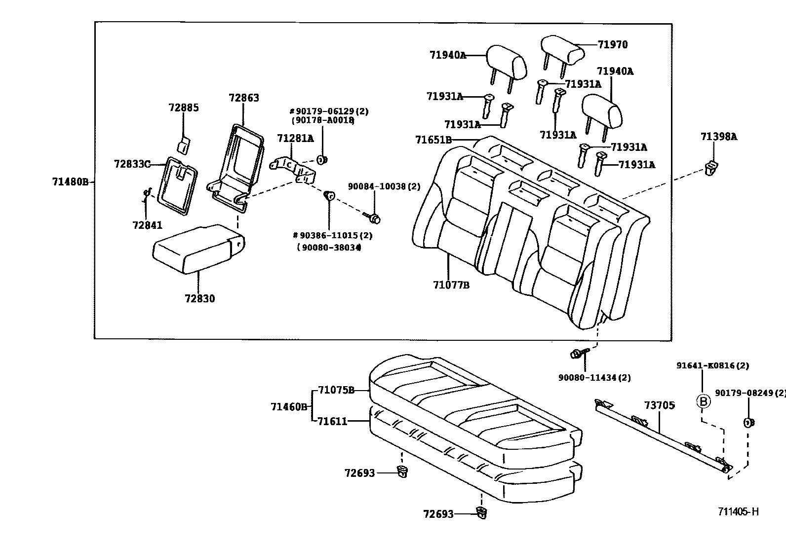 7102 — REAR SEAT & SEAT TRACK