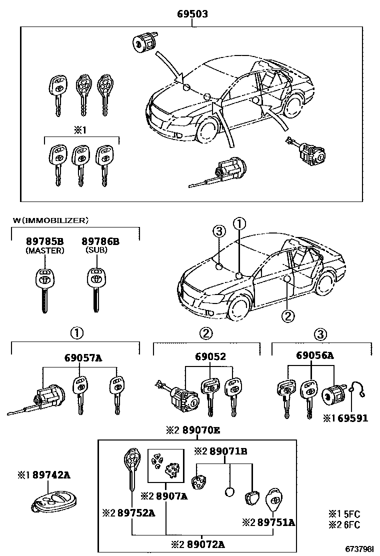 6712 — LOCK CYLINDER SET