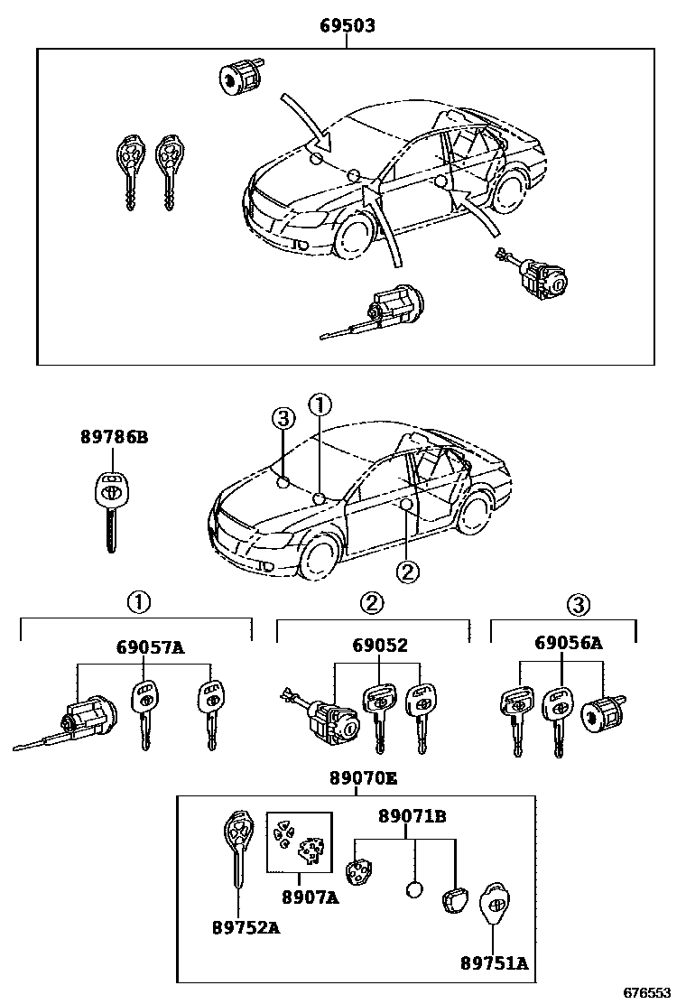 6712 — LOCK CYLINDER SET