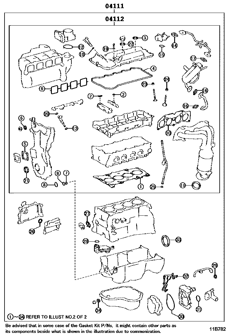 1103 — ENGINE OVERHAUL GASKET KIT