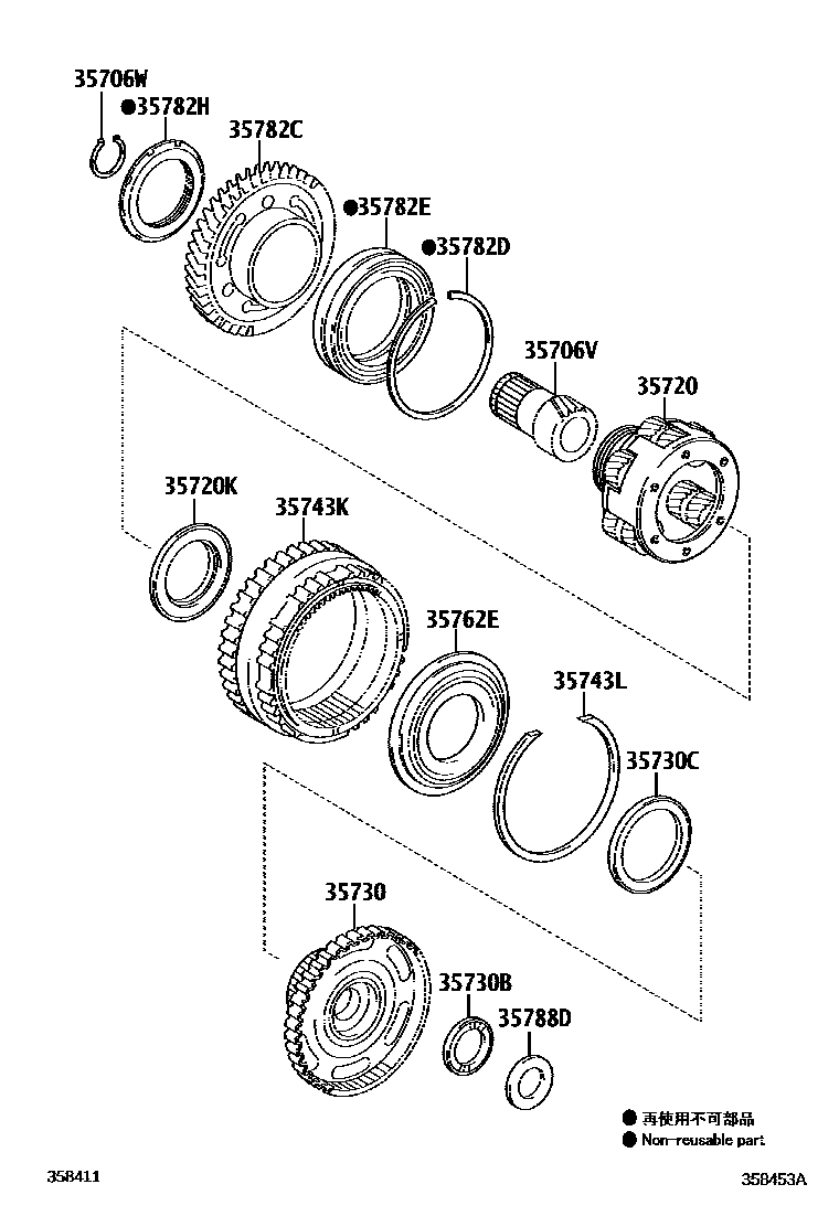 3510 — PLANETARY GEAR, REVERSE PISTON & COUNTER GEAR(ATM)