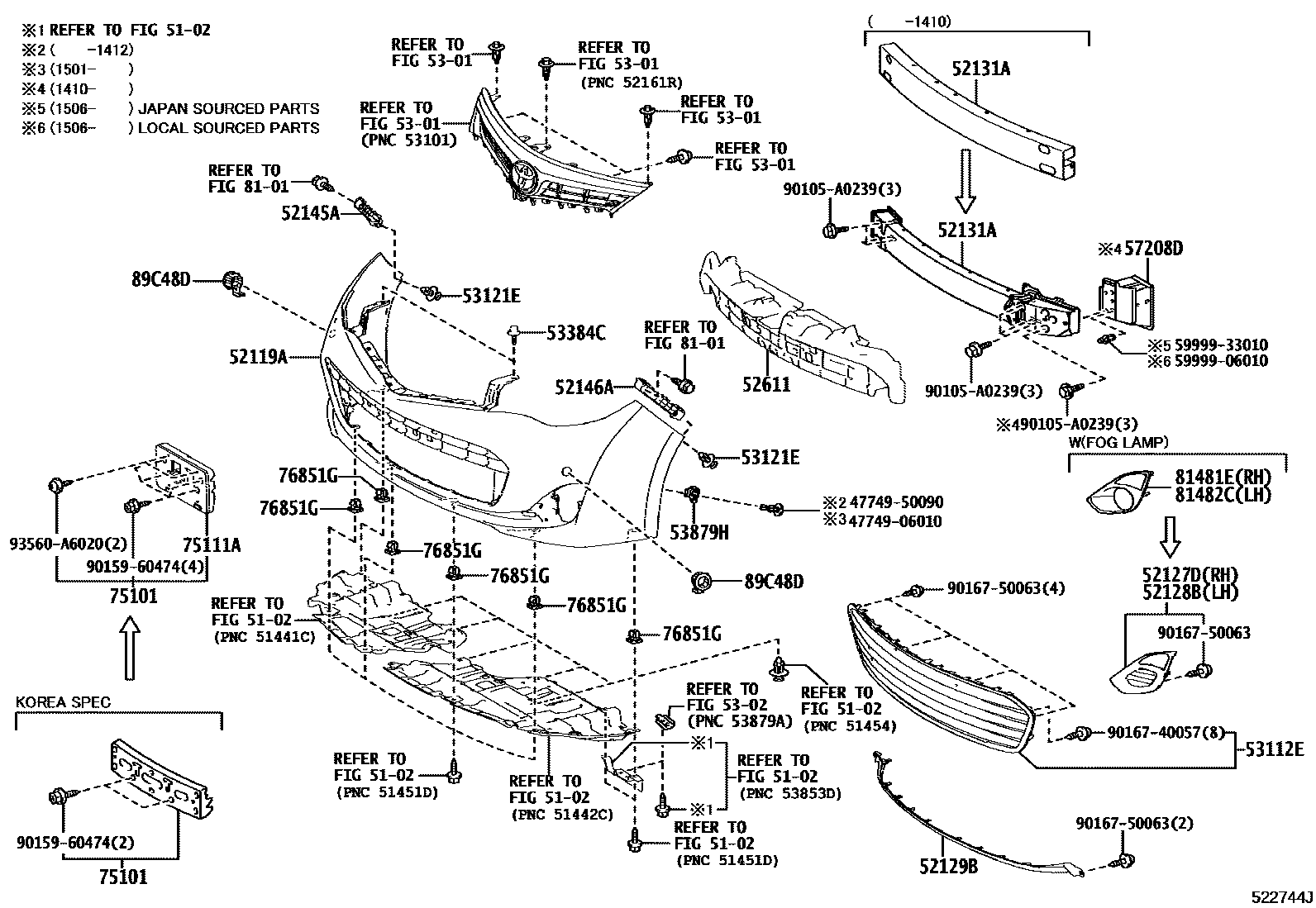 5201 — FRONT BUMPER & BUMPER STAY