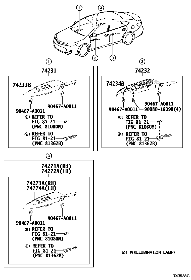 7401 — ARMREST & VISOR