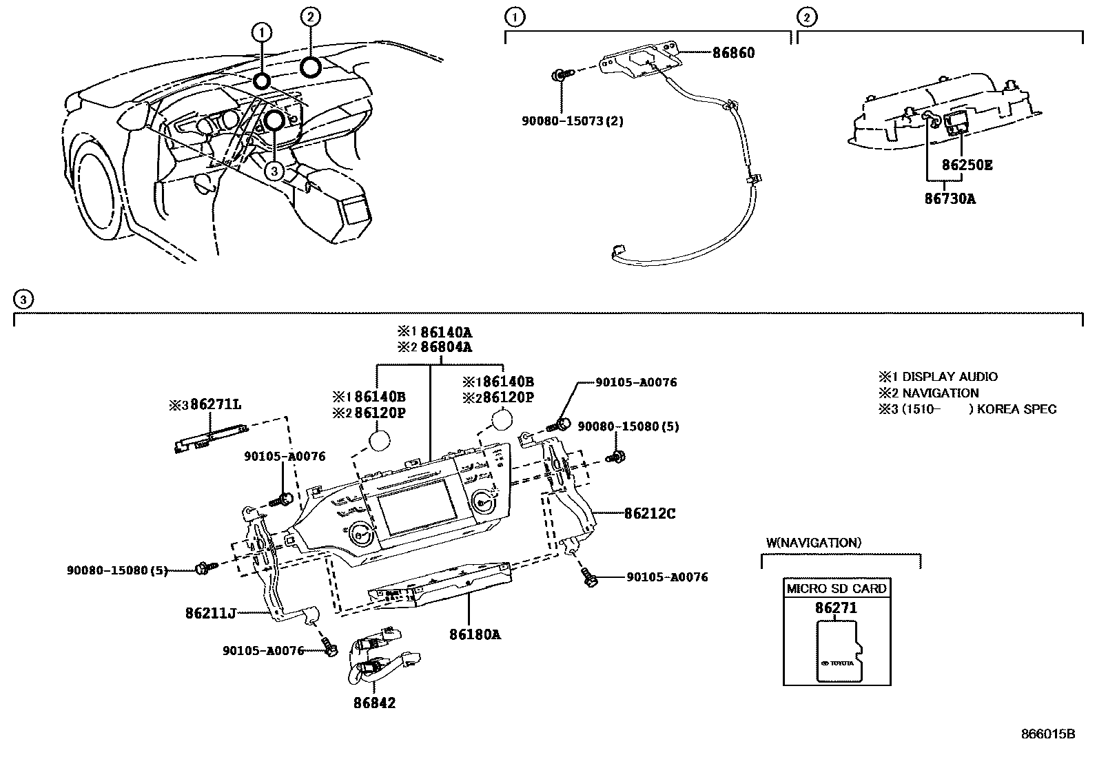 8603 — NAVIGATION & FRONT MONITOR DISPLAY