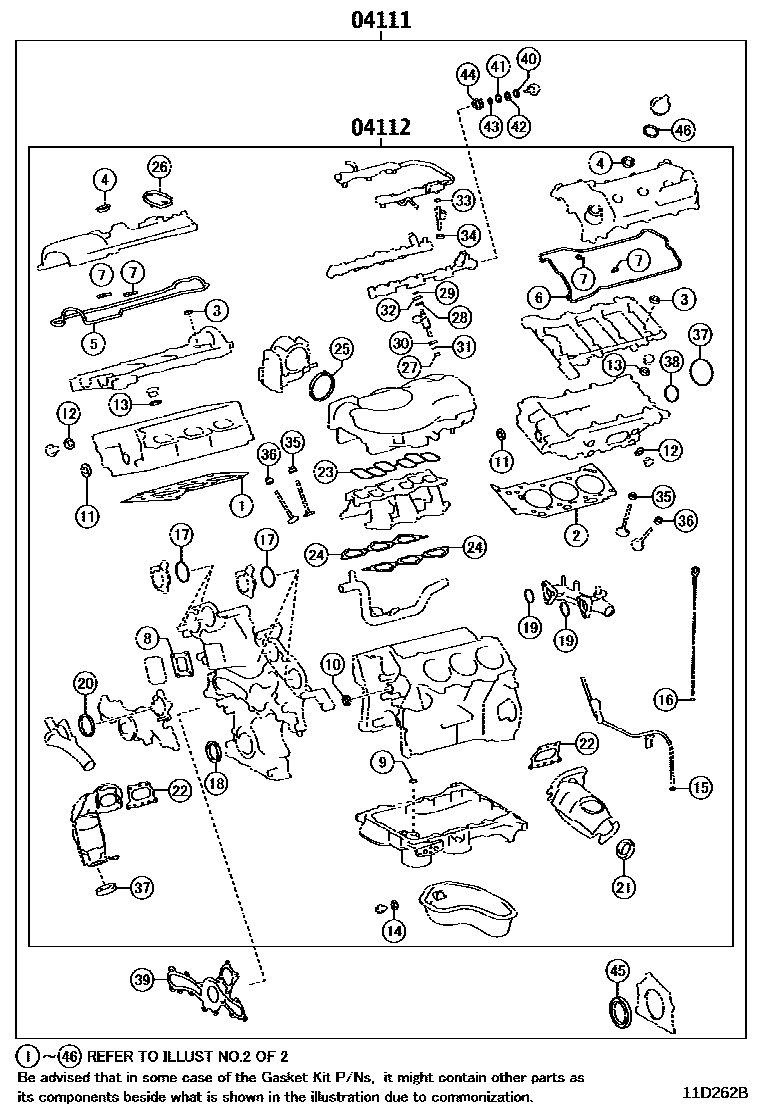 1103 — ENGINE OVERHAUL GASKET KIT