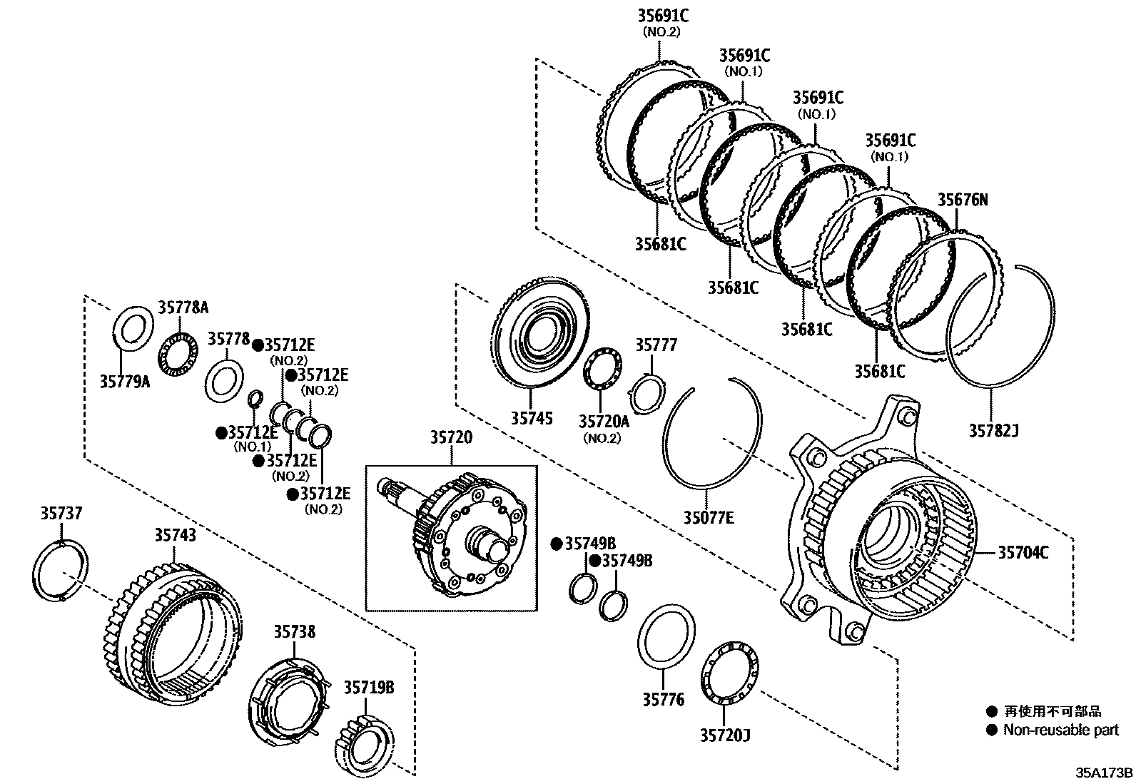 3510 — PLANETARY GEAR, REVERSE PISTON & COUNTER GEAR(ATM)