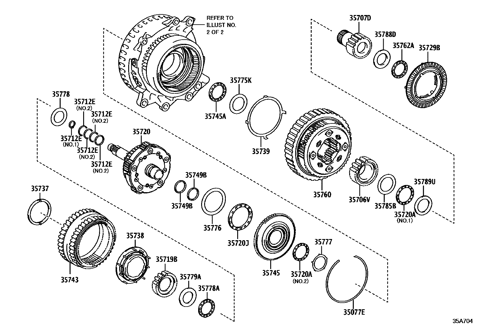 3510 — PLANETARY GEAR, REVERSE PISTON & COUNTER GEAR(ATM)