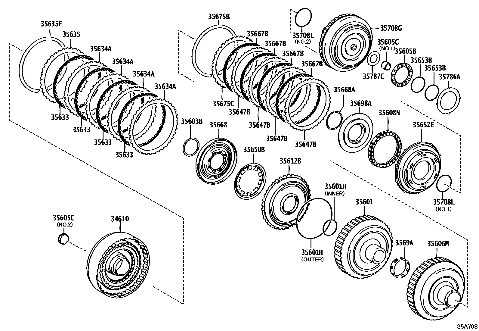 3507 — BRAKE BAND & MULTIPLE DISC CLUTCH (ATM)
