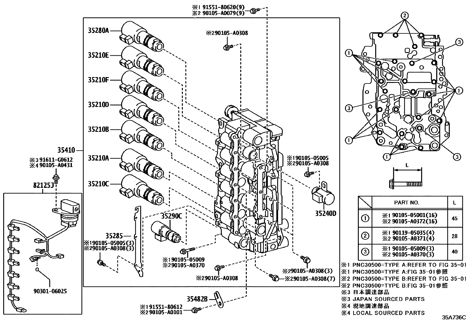 3512 — VALVE BODY & OIL STRAINER (ATM)