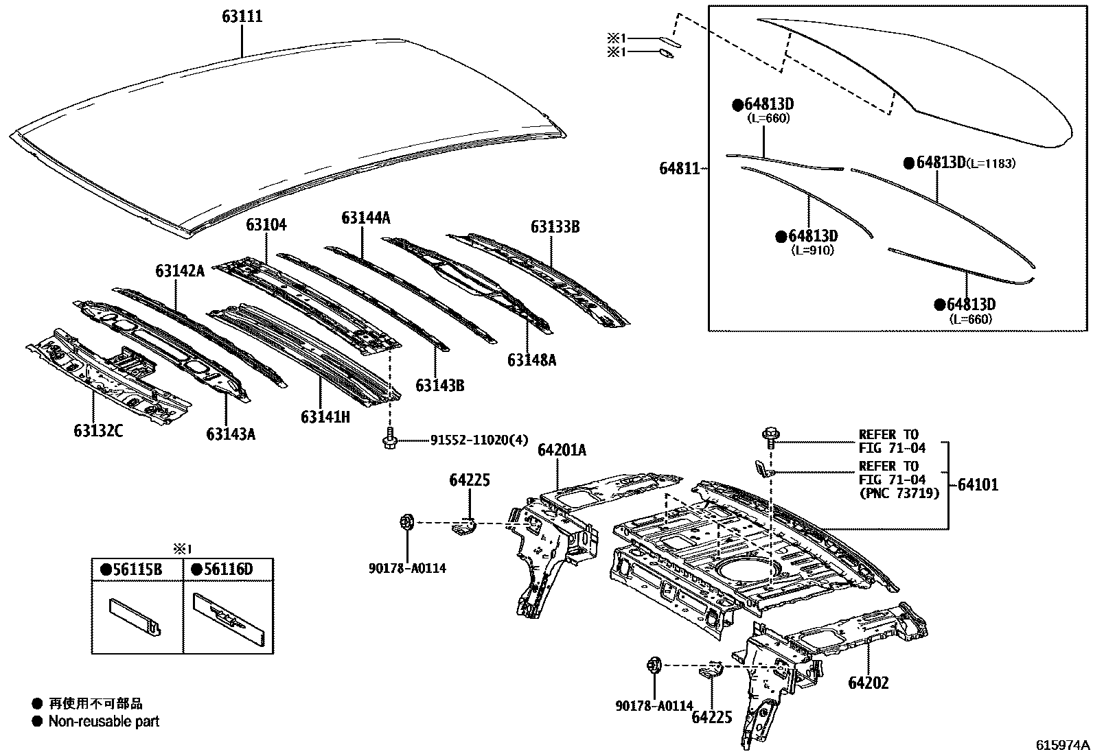 6104 — ROOF PANEL & BACK WINDOW GLASS