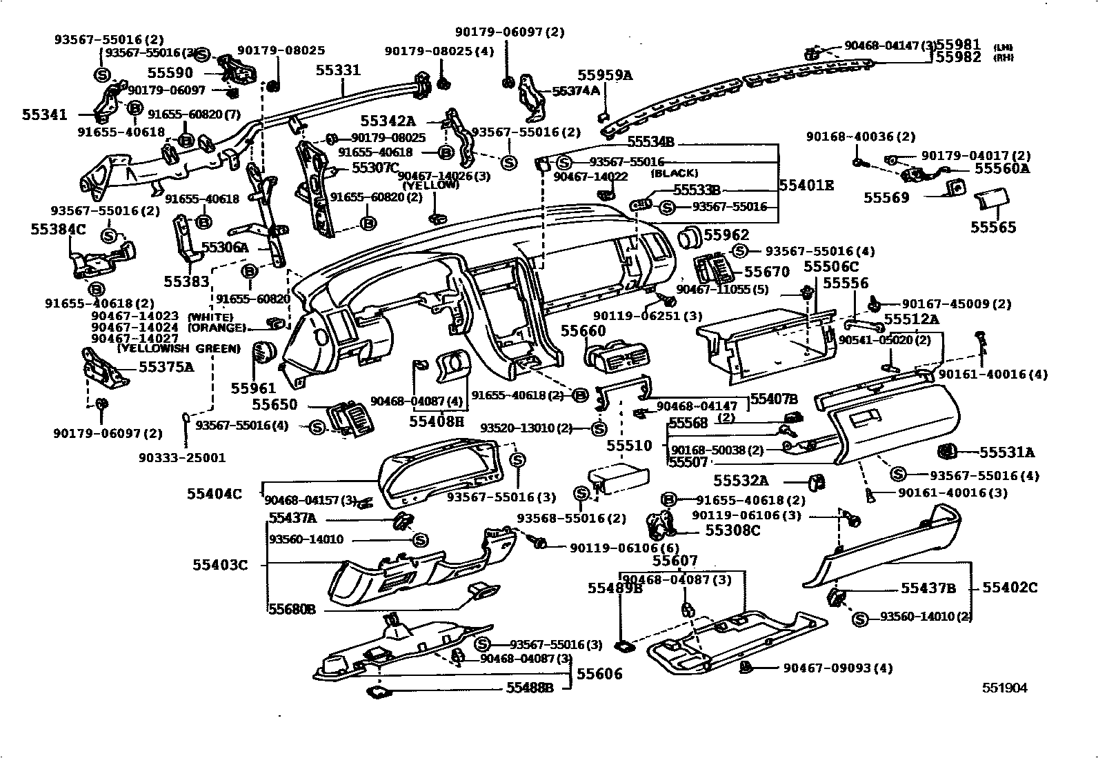 5501 — INSTRUMENT PANEL & GLOVE COMPARTMENT