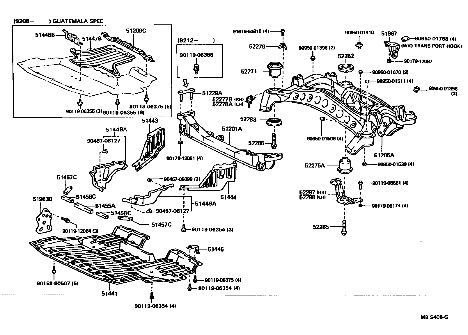 5102 — SUSPENSION CROSSMEMBER & UNDER COVER