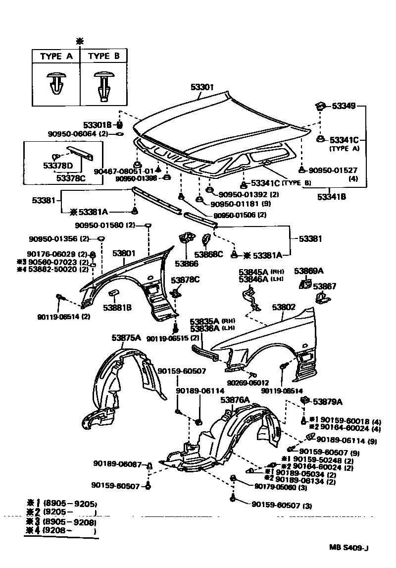 5302 — HOOD & FRONT FENDER