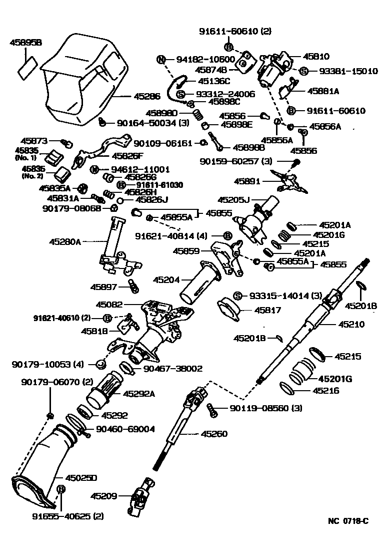 4501 — STEERING COLUMN & SHAFT